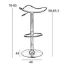 Bar5 Μαυρο Pvc(σ2)σκαμπο με Αμορτισερ