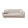 Elva Light Brown Υφασμα 3θεσιος Καναπεσ/κρεβατι με Αποθ.χωρο 210x80εκ.