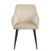 Siena Beige Velvet Υφασμα Πολυθρονα Μεταλλικη