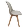 Καρέκλα Τραπεζαρίας Ξύλινη 4τμχ Bianca Beige Ύφασμα 50x56x46-83εκ.