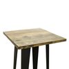 Texas Μπαρ Μαυρο ματ Τραπ. 60χ60χ106εκ.wood top