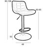 Σκαμπό Μπάρ 2τμχ Bar93 Black pu 48x50x106εκ.