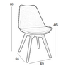 Καρέκλα Τραπεζαρίας Ξύλινη 4τμχ Logan Plus Cappuccino pp 49x54x46-80εκ.