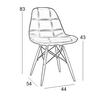 Καρέκλα Τραπεζαρίας Ξύλινη 4τμχ Amanta Grey pu 44x54x43-83εκ.