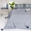 Κουβερτα Flannel Υπερδιπλη Berlin Light Grey 220x240
