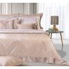 Σετ 3τμχ. Πάπλωμα new Chevron Amethyst 240x250 guy Laroche  100% Microsatin With Synthetic fur Bordure