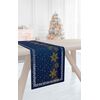 Χριστουγεννιάτικη Τραβέρσα 2031 Blue Laser cut 40x160 Saint Clair  100% Polyester