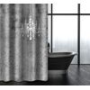 Κουρτίνα Μπάνιου Abstract des 116 Anthracite με Κρίκους 240x185 Saint Clair  100% Polyester