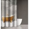 Κουρτίνα Μπάνιου Abstract des 105 με Κρίκους 180x200 Saint Clair  100% Polyester