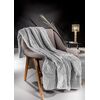 Ριχτάρι Crusty Silver 130x170 + Διακοσμητικό Μαξιλάρι guy Laroche  100% Polyester art fur Ultrasoft