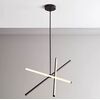 Se led 50 Vamos Pendant Black 22w 3cct 50x50x110cm Ip20 220v 2 Years Warranty