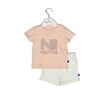Nautica Des.16 σετ t-Shirt & Shorts Jersey Salmon/ecru 68cm 3-6 Μηνών