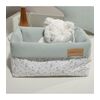 Oliver Baby Des.403 Καλάθι Αποθήκευσης Διπλής Όψης 25x15x13 Ύψος  Μέντα