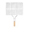 ESTIA ΣΧΑΡΑ ΨΗΣΙΜΑΤΟΣ BARBECUE ΜΕΤΑΛΛΙΚΗ 60x40cm ΜΕ ΞΥΛΙΝΗ ΛΑΒΗ