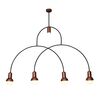 HL-3523-5 CHRISTOPHER OLD COPPER & BLACK PENDANT