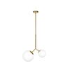 SE 110-15-23 PRATO PENDANT BRASS GOLD WITH 2 OPAL GLASSES Φ15,23 Γ4