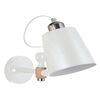 YQ-4003 SAM WHITE METAL-WOOD WALL LAMP 1Ε1