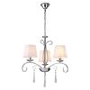 KQ 9007-3 FLAREN NICKEL PENDANT CRYSTALS & WHITE SHADES 1Ζ2