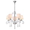 KQ 9007-5 FLAREN NICKEL PENDANT CRYSTALS & WHITE SHADES 1Ζ2