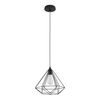 SE21-BL-33 MILA BLACK METAL GRID PENDANT Δ3