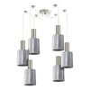 SE21-NM-4-GL1-NM6 ADEPT TUBE Nickel Matt Pendant Smoked Glass+