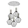 SE21-NM-4-5NM-GR1 ADEPT TUBE Nickel Matt Pendant Black Metal Grid+