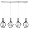 SE21-NM-4-4NM-GR1 ADEPT TUBE Nickel Matt Pendant Black Metal Grid+