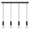 SE21-BL-4-4BL ADEPT TUBE Black Pendant+
