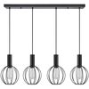 SE21-BL-4-4BL-GR2 ADEPT TUBE Black Pendant Black Metal Grid+