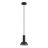 SE21-BL-4-MS3 ADEPT TUBE Black Pendant Black Metal Shade+