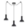 SE21-BL-4-BL3-MS3 ADEPT TUBE Black Pendant Black Metal Shade+
