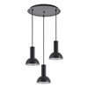 SE21-BL-4-3BL-MS3 ADEPT TUBE Black Pendant Black Metal Shade+