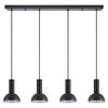 SE21-BL-4-4BL-MS3 ADEPT TUBE Black Pendant Black Metal Shade+