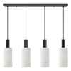 SE21-BL-4-4BL-GL3 ADEPT TUBE Black Pendant White Glass+