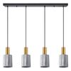 SE21-GM-4-4BL-GL1 ADEPT TUBE Gold Matt Pendant Smoked Glass+