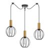 SE21-GM-4-BL3-GR1 ADEPT TUBE Gold Matt Pendant Black Metal Grid+