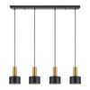 SE21-GM-4-4BL-MS1 ADEPT TUBE Gold Matt Pendant Black Metal Shade+