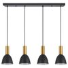 SE21-GM-4-4BL-MS2 ADEPT TUBE Gold Matt Pendant Black Metal Shade+