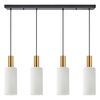 SE21-GM-4-4BL-GL3 ADEPT TUBE Gold Matt Pendant White Glass+
