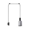 SE21-BL-4-NM1W-GL1 ADEPT TUBE Black Matt Wall Lamp Smoked Glass+