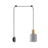 SE21-GM-4-NM1W-SH2 ADEPT TUBE Gold Matt Wall Lamp Gray Fabric Shade+