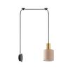 SE21-GM-4-NM1W-SH3 ADEPT TUBE Gold Matt Wall Lamp Brown Fabric Shade+