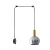 SE21-GM-4-NM1W-GL2 ADEPT TUBE Gold Matt Wall Lamp Smoked Glass+