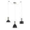 SE21-NM-4-BL3-MS12 ADEPT FLEX Nickel Matt Pendant Black Metal Shade+