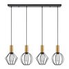 SE21-GM-4-4BL-GR12 ADEPT FLEX Gold Matt Pendant Black Metal Grid+