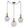SE21-GM-4-BL3-GR12 ADEPT FLEX Gold Matt Pendant Black Metal Grid+