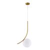 SE21-GM-35 SCEPTRE GOLD MATT PENDANT OPAL GLASS E3.