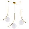SE21-GM3-45 SCEPTRE GOLD MATT PENDANT OPAL GLASS+