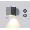 SE-WL-S1-DG CUADRO DOWN WALL LAMP GU10 DARK GREY BODY ALUMINIUM