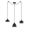 Se21-bl-b10-bl3-Ms123 Adept Flex Black Metal Shade Pendant+